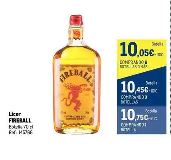Makro Licor fireball botella oferta