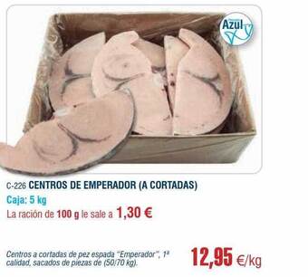 Abordo Centros de emperador (a cortadas) oferta
