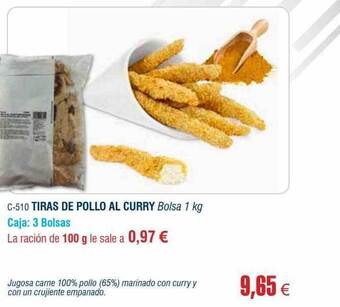 Abordo Tiras de pollo al curry oferta