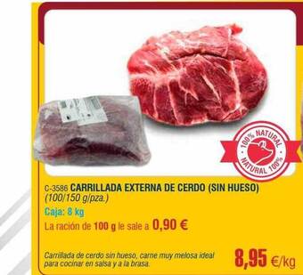 Abordo Carrillada externa de cerdo (sin hueso) oferta