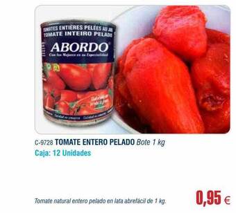 Abordo Tomate entero pelado oferta