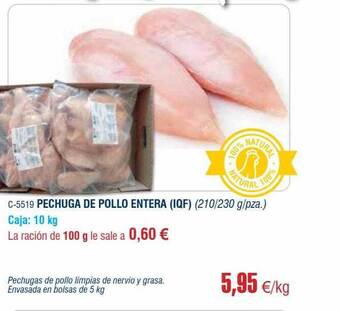 Abordo Pechuga de pollo entera (iqf) oferta