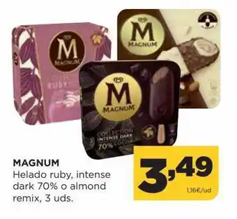 Alimerka Magnum helado ruby intense dark 70% o almond remix oferta