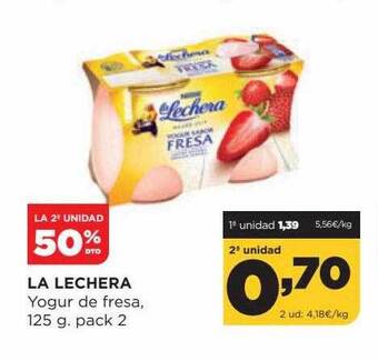 Alimerka La 2a unidad 50% dto la lechera yogur de fresa oferta