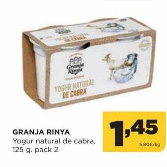 Alimerka Granja rinya yogur natural de cabra oferta