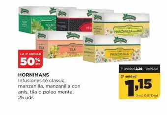 Alimerka La 2a unidad 50% dto hornimans infusiones té classic manzanilla manzanilla con anis tila o poleo menta oferta