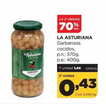 Alimerka La 2a unidad 70% dto la asturiana garbanzos cocidos oferta