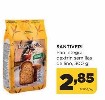 Alimerka Santiveri pan integral dextrin semillas de lino oferta
