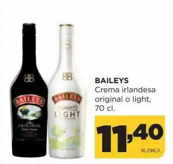 Alimerka Baileys crema irlandesa original o light oferta