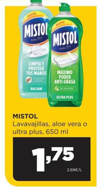 Alimerka Mistol lavavajillas aloe vera o ultra plus oferta
