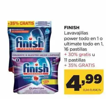 Alimerka Finish lavavajillas power todo en 1 o ultimate todo en 1 oferta