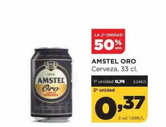 Alimerka La 2a unidad 50% dto amstel oro cerveza oferta