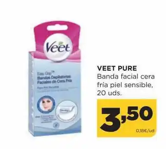 Alimerka Veet pure banda facial cera fria piel sensible oferta