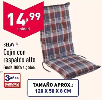 ALDI Belavi Cojín con respaldo alto Tamaño Aprox.: 120 x 50 x 8 cm oferta