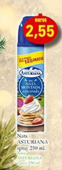 Supermercados Bip Bip Nata asturiana spray oferta