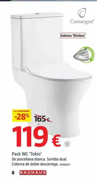 Bauhaus Camargue pack wc 'tokio' oferta