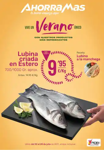 AhorraMas Lubina criada en Estero 700/1000gr oferta