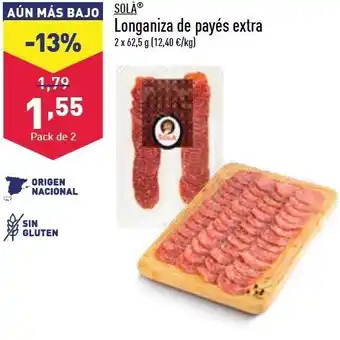 ALDI Longaniza de payés extra oferta