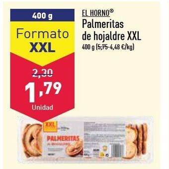 ALDI Palmeritas de hojaldre xxl oferta