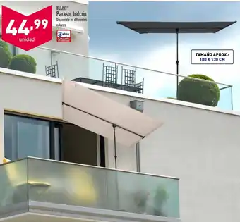 ALDI Belave Parasol balcón, Tomaño Aprox.: 180 x 130 cm oferta