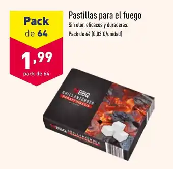 ALDI Pastillas para el fuego Pack de 64 oferta