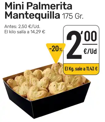 AhorraMas Mini Palmerita Mantequilla 175gr oferta