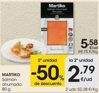 Eroski Martiko salmón ahumado oferta