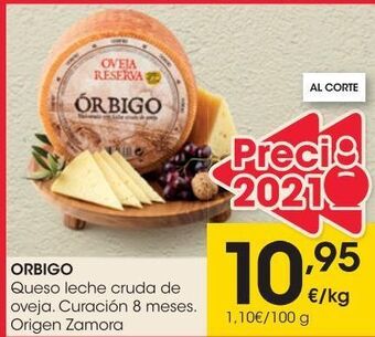 Eroski Orbigo queso leche cruda de oveja. curación 8 meses origen zamora oferta