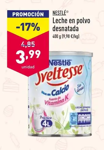 ALDI Nestlé Leche en polvo desnatada 400g oferta