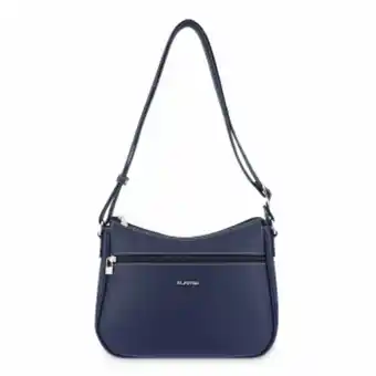El Potro Bolso bandolera mujer en lona y piel vacuno color azul-angula oferta