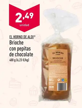 ALDI El Horno De Aldi Brioche con pepitas de chocolate 400g oferta