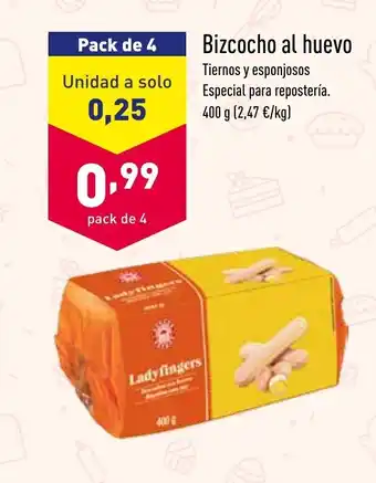 ALDI Bizcocho al huevo 400g oferta