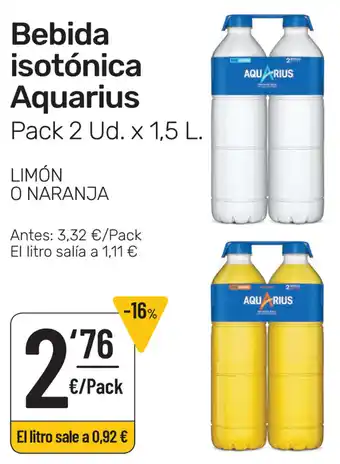 AhorraMas Bebida isotónica Aquarius x 1,5L oferta