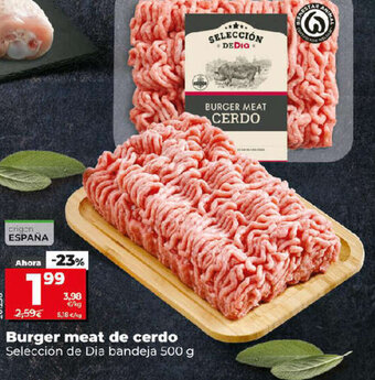 Dia Burger Meat de cerdo oferta