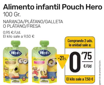 AhorraMas Alimento infantil Pouch Hero 100gr oferta