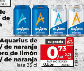 Dia Aquarius de limón/ de naranja/ zero de limón/ de naranja oferta