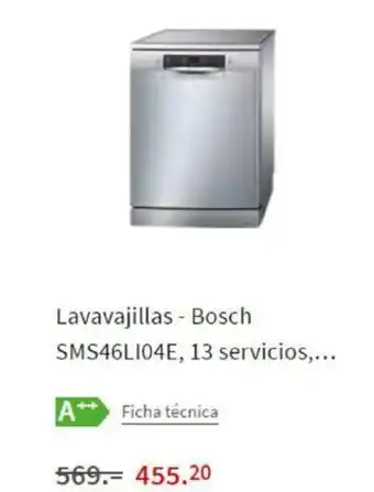 MediaMarkt Bosch Lavavajillas SMS46L104E, 13 servicios oferta
