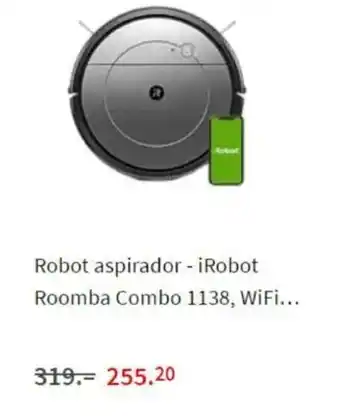 MediaMarkt iRobot Roomba Robot aspirador 1138, Wifi oferta