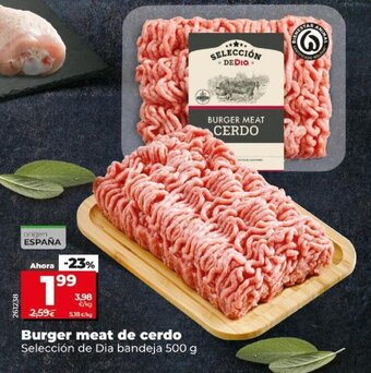 Dia Burger Meat De Cerdo oferta