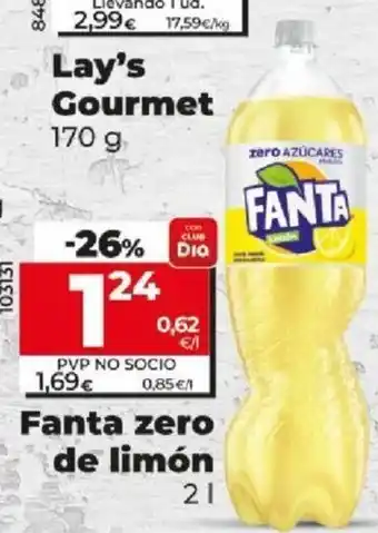 Dia Fanta Zero De Limón 2L oferta