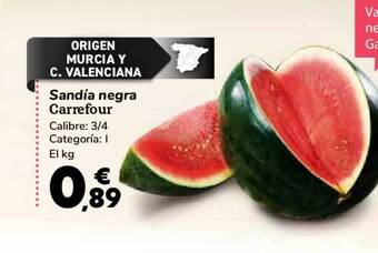 Carrefour Sandía Negra Carrefour oferta