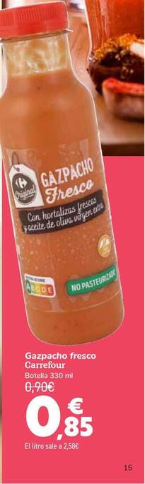 Carrefour Cazpacho Fresco Carrefour 330ml oferta