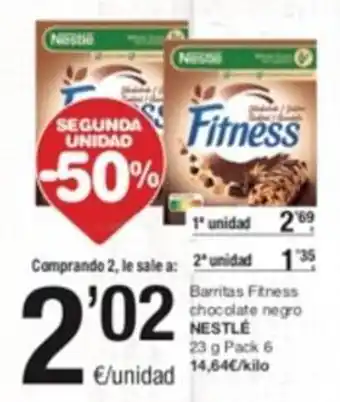 SPAR Barritas Fitness Chocolate Negro Nestlé oferta