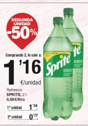 SPAR Refresco Sprite, 2L oferta