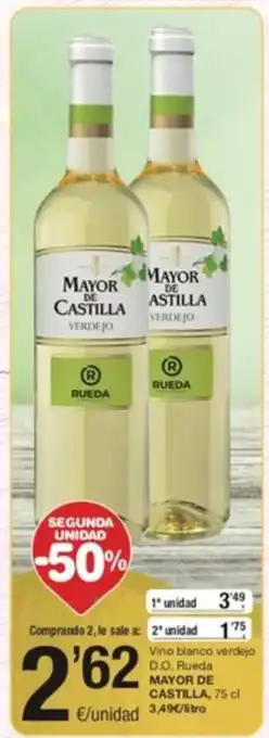 SPAR Vino Blanco Verdejo D.O. Rueda Mayor de Castilla, 75cl oferta