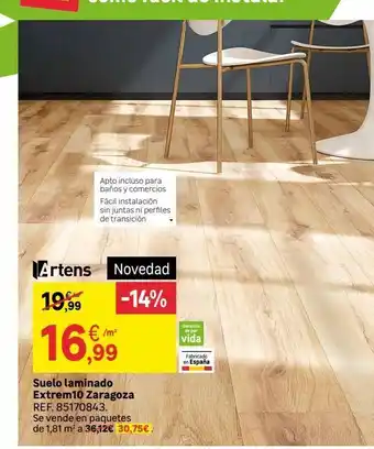 Leroy Merlin Apto incluso para baños y comercios fácil instalación sin juntas ni perfiles de transición artens novedad 19,99 -14% 16, oferta
