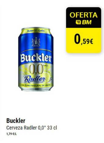 BM Supermercados Buckler Cerveza Radler 0.0° 33 Cl oferta