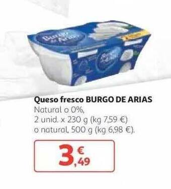 Alcampo Queso Fresco Burgo De Arias 2x230g oferta