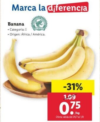 Lidl Banana oferta
