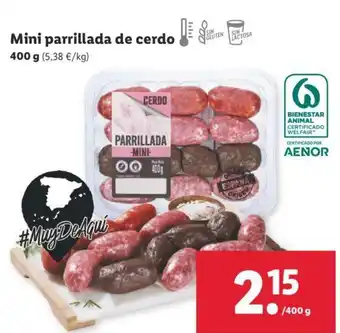 Lidl Mini parrillada de cerdo 400g oferta